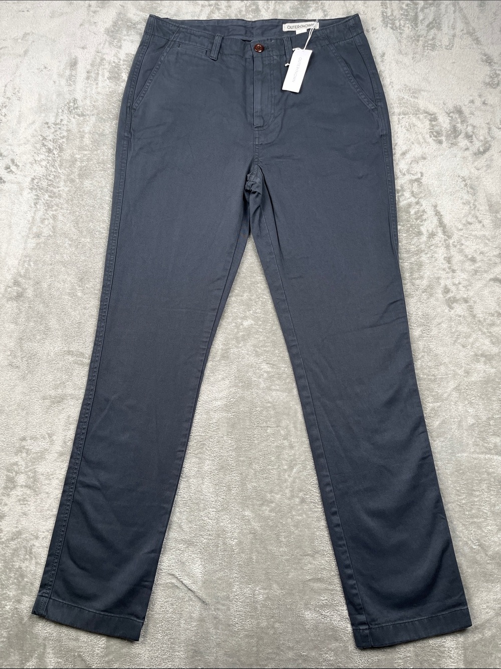 NEW Outerknown 30 Mens 100% Organic Cotton Gray Chino Pants